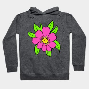 Big Pink Tropical Flower Hoodie